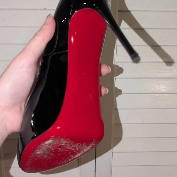 Loubiton New Very Privé 120mm platform pumps Patent calf leather - black - 40EUR - Picture 5 of 7